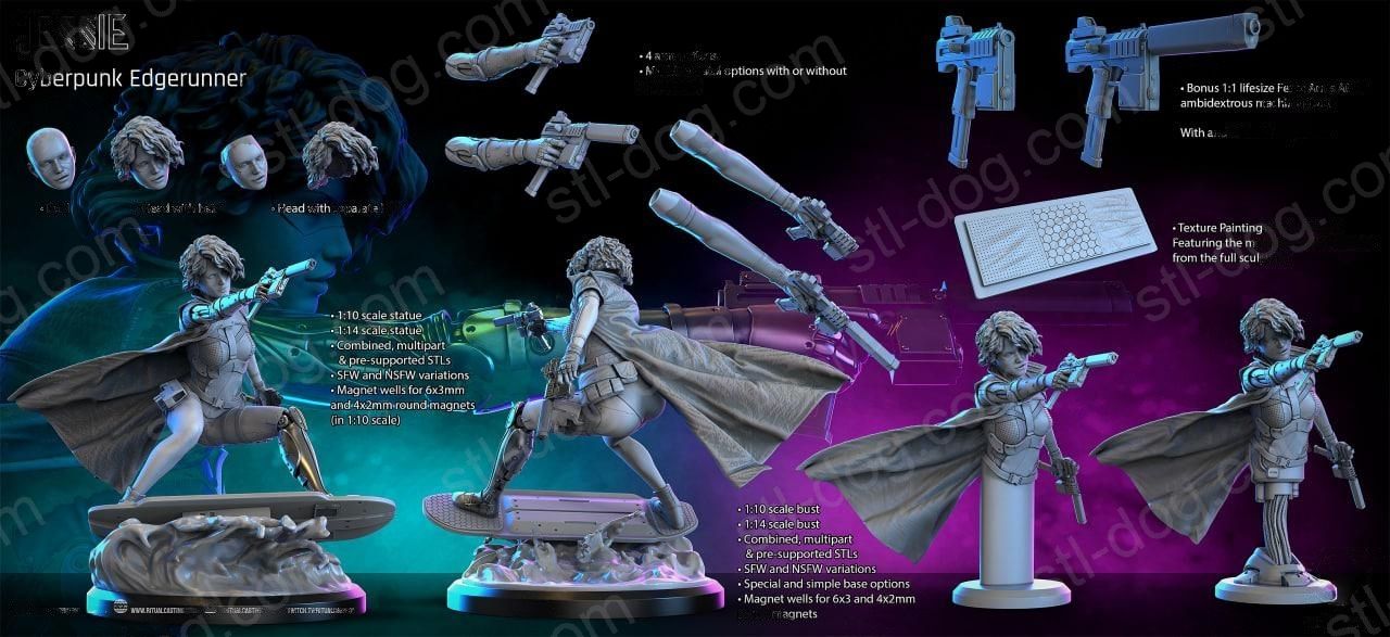 赛博朋克:边缘行者 3D打印图纸 解锁科幻未来的终极护卫